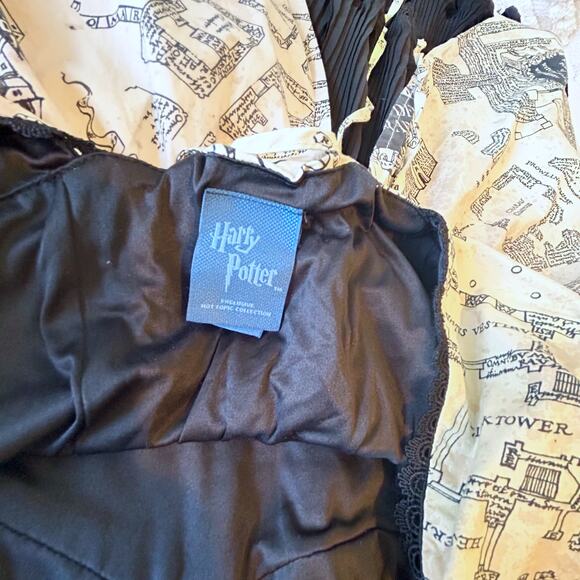 Harry Potter Marauder's Map Gothic Milk Maid Pinup Lolita Corset Tutu Dress XL - Picture 15 of 15